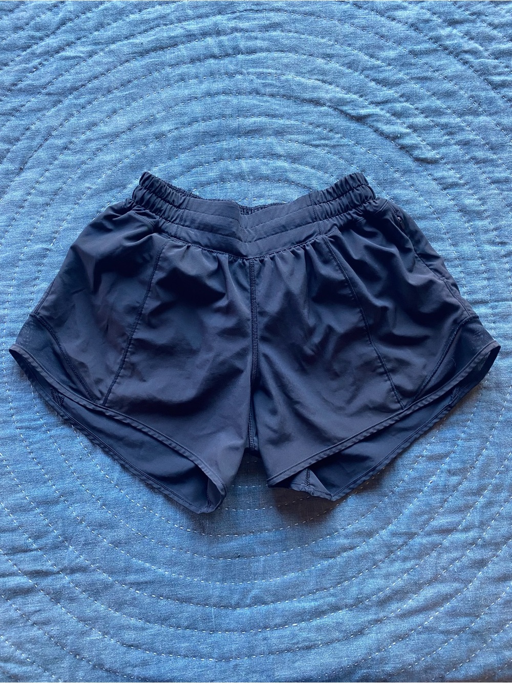 Lululemon Black Running Shorts 4 Mesh Panels
